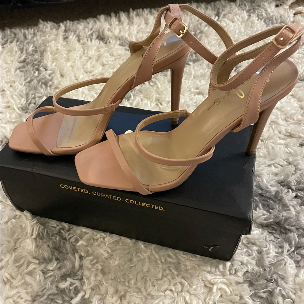 Strappy Nude Stilettos